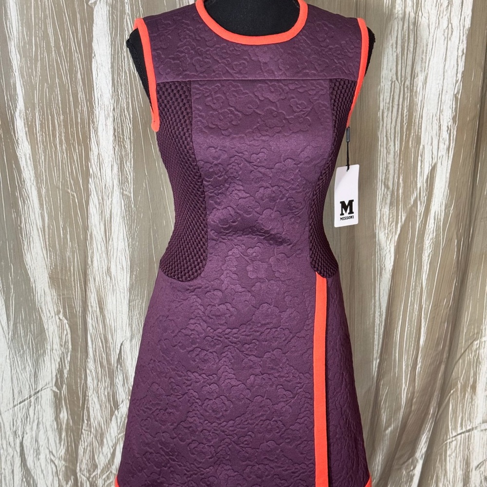 MISSONI Purple and Orange Sleeveless Dress